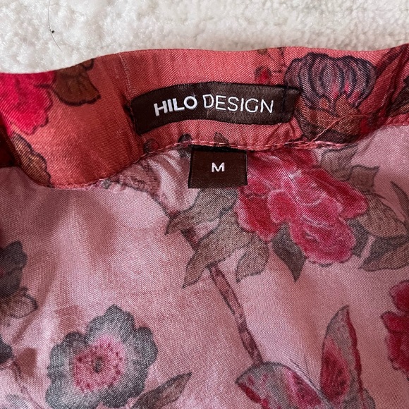 Orange Floral Jal Print Silk Kurta - Picture 5 of 5